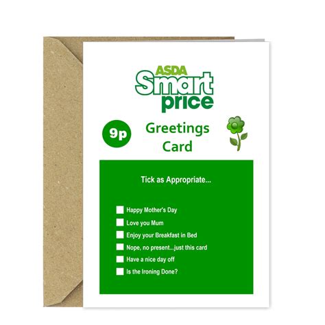 asda smart price mothers day card|ASDA Mothers Day Card .